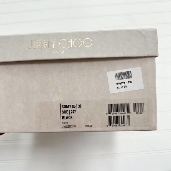 Jimmy Choo Romy Pump Suede Leather Black 85 mm - Picture 15 of 15